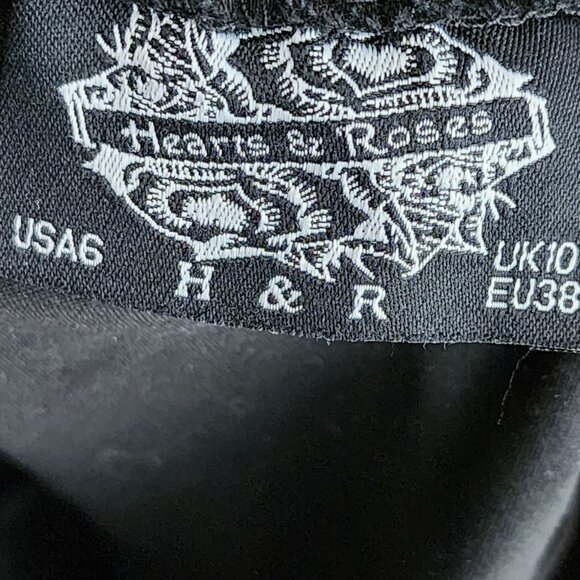 Hearts & Roses Black Velvet Polkadot Fit & Flare Halter Dress - Picture 6 of 7